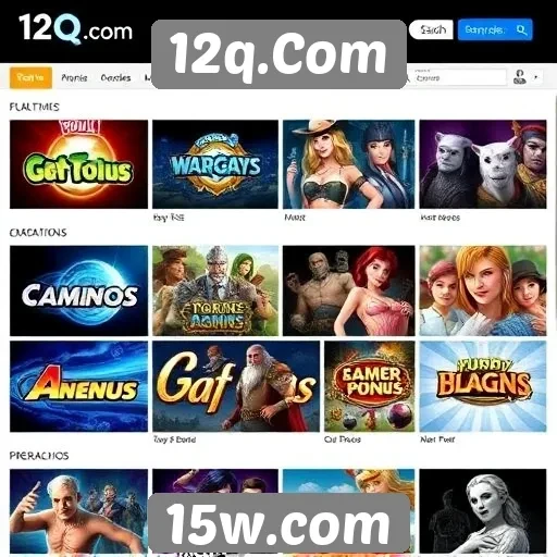 Variedade de jogos disponíveis no 12q.Com